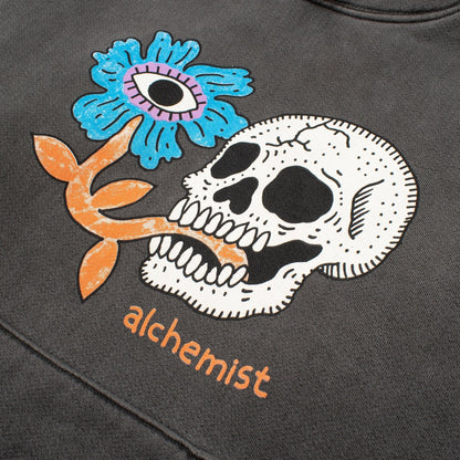 Floral Skull Hoodie | Jet Black