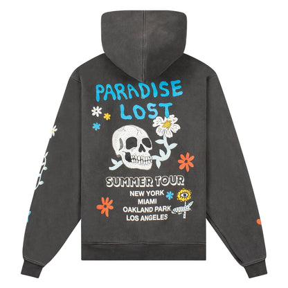 Floral Skull Hoodie | Jet Black