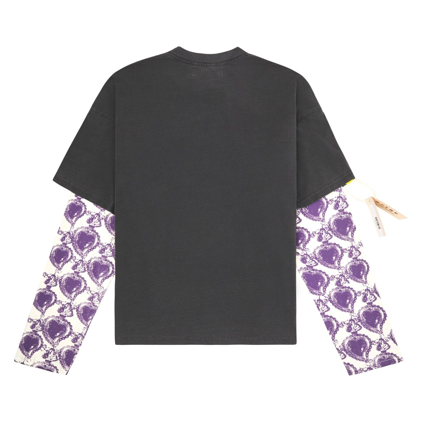Fumi Script Double Tee | Black/Purple