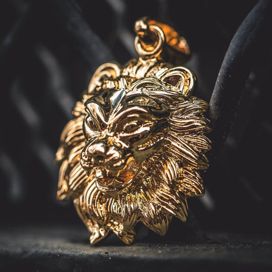 18k Vermeil Gold Lion Pendant