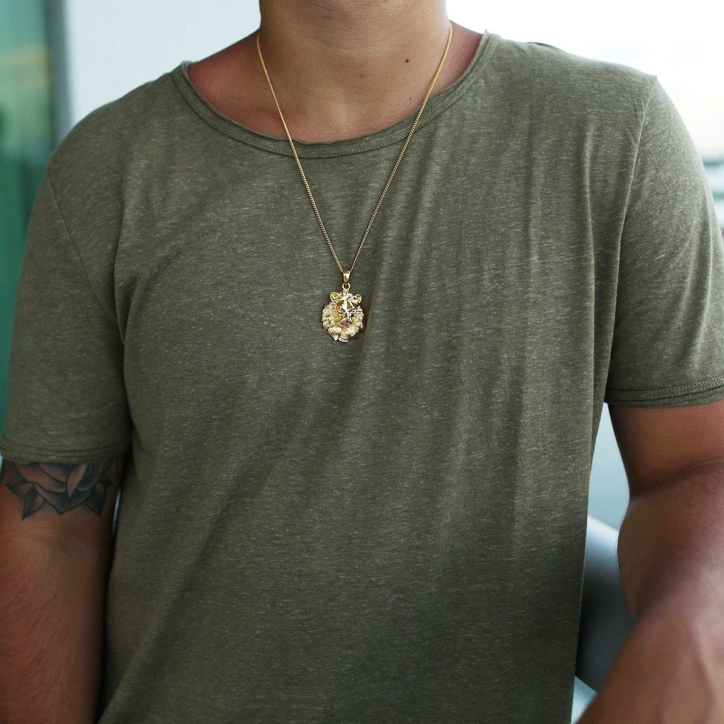 18k Vermeil Gold Lion Pendant
