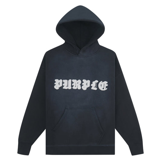 Gothic Applique Hoodie | Black