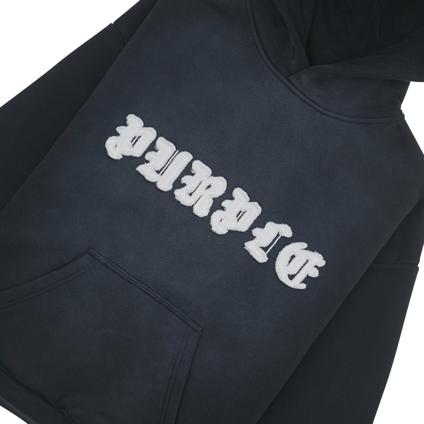 Gothic Applique Hoodie | Black