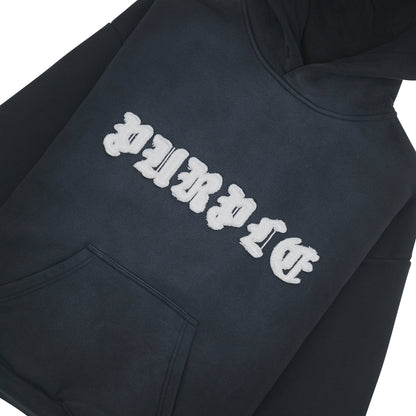 Gothic Applique Hoodie | Black
