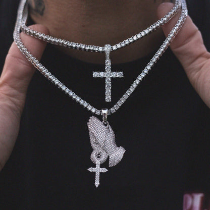 2 Chains + 2 Pendants - White Gold