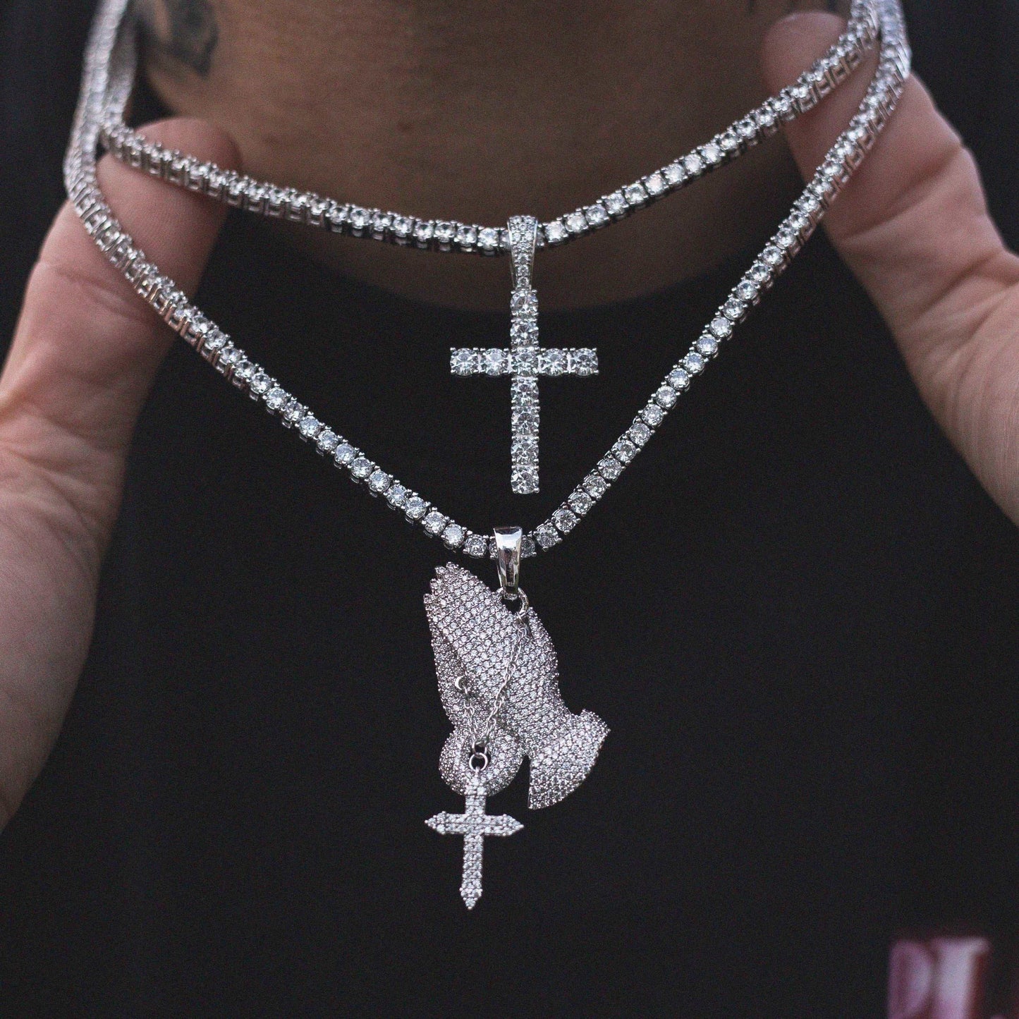 Choose 2 Chains + 2 Pendants - White Gold