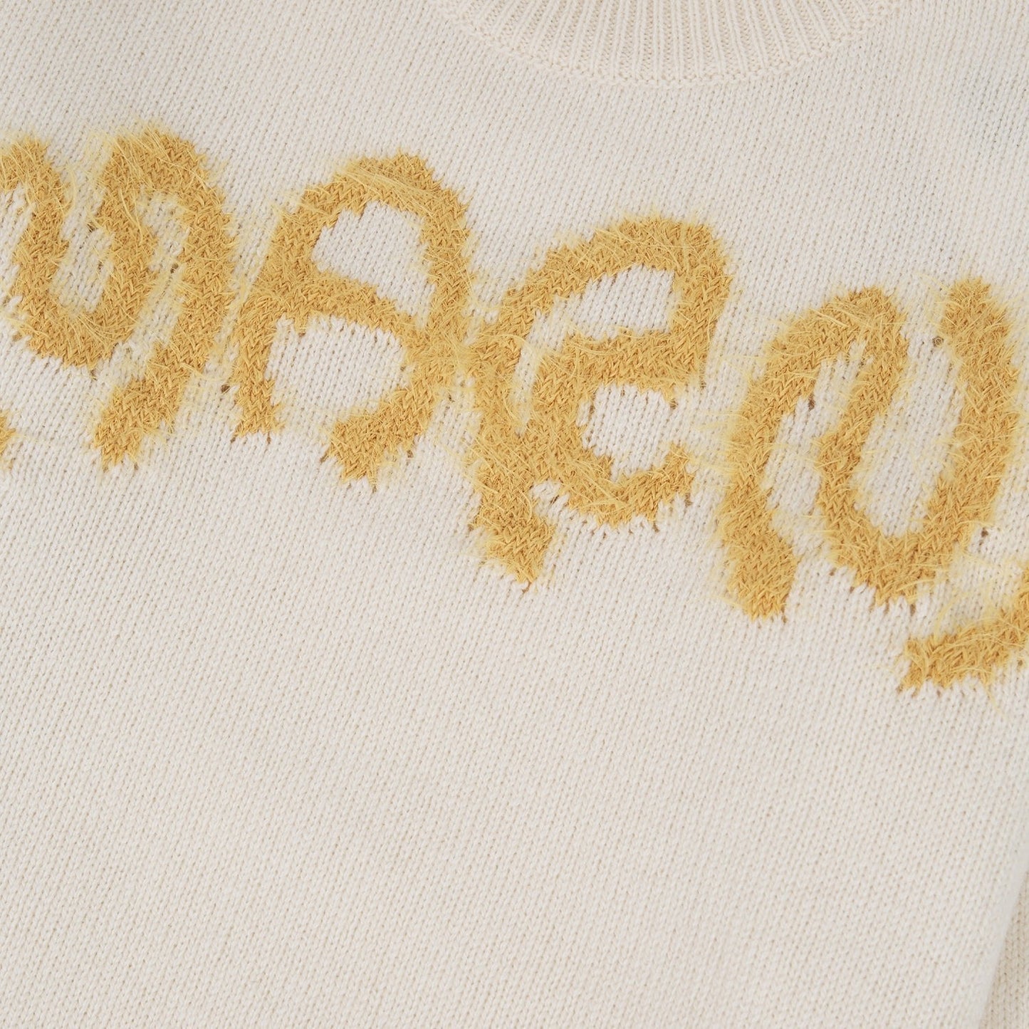 Logo Shetland Sweater | Stone White