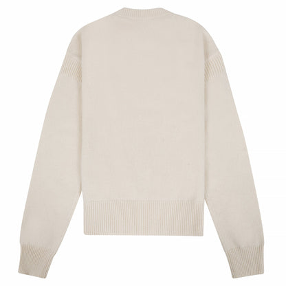 Logo Shetland Sweater | Stone White