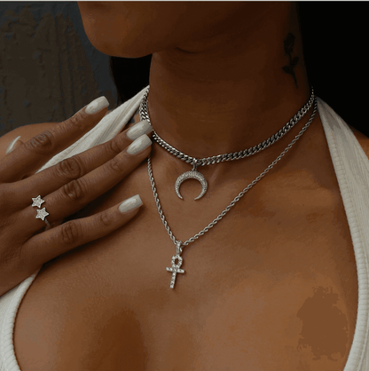 Choose 2 Chains + 2 Pendants - White Gold