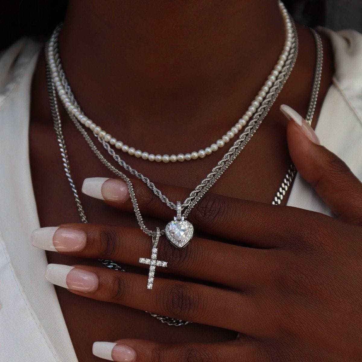 Choose 2 Chains + 2 Pendants - White Gold