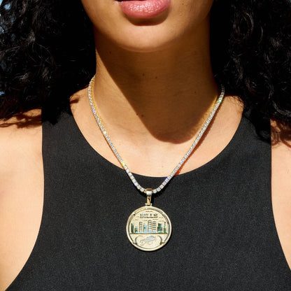 Buffalo Bills Official NFL Coin Pendant in Yellow Gold