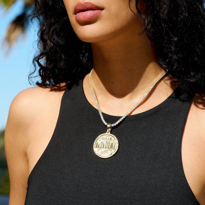 Buffalo Bills Official NFL Coin Pendant in Yellow Gold