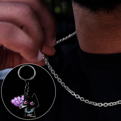 Box Chain + Smoking Cat Key Chain