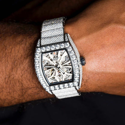40MM Perennial Era® Skeleton Watch- Fully Iced