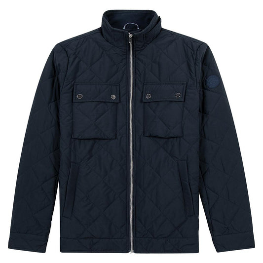 Quilted Short Jacket | Navy