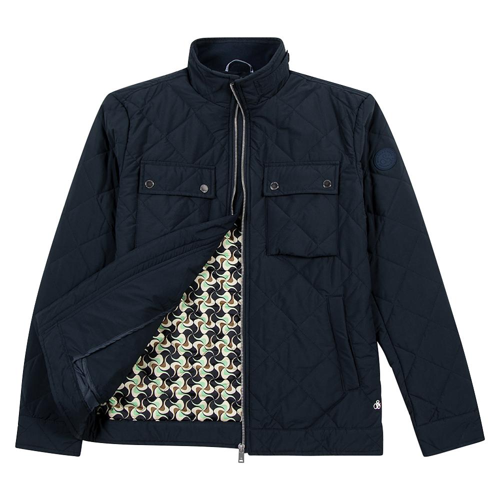 Quilted Short Jacket | Navy