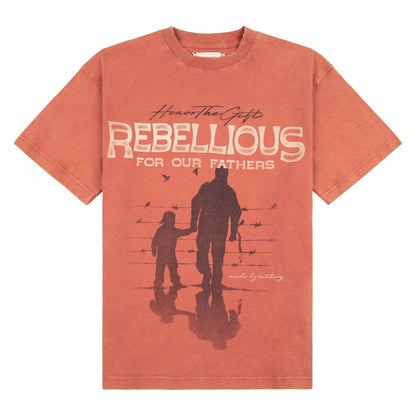 Rebellious for Our Fathers Tee | Brick