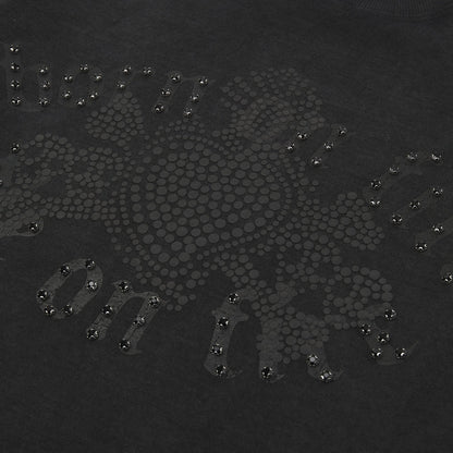 Rhinestone Tee | Black/Black