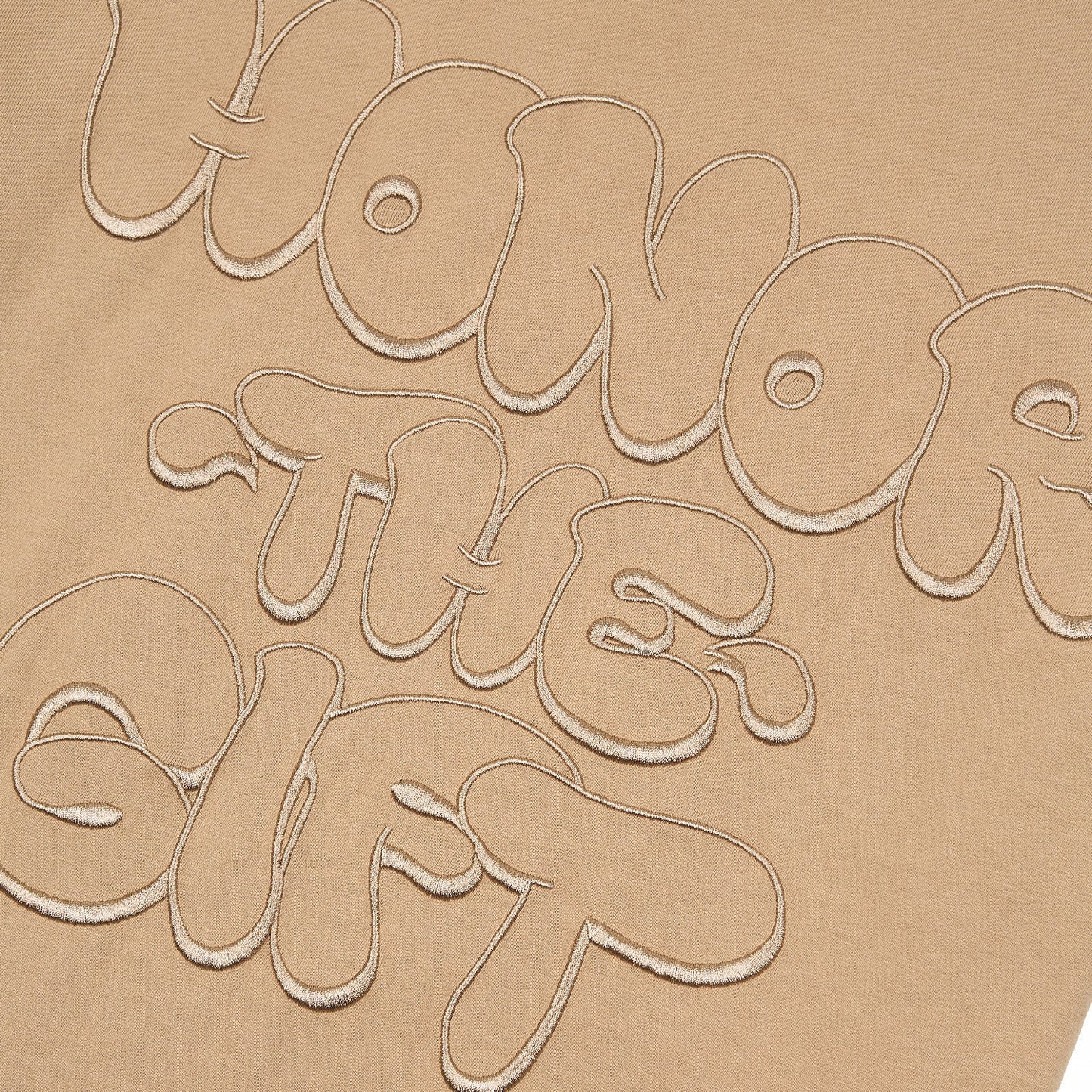 Script Tee | Tan