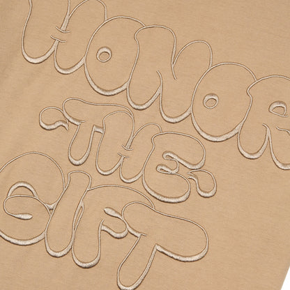 Script Tee | Tan