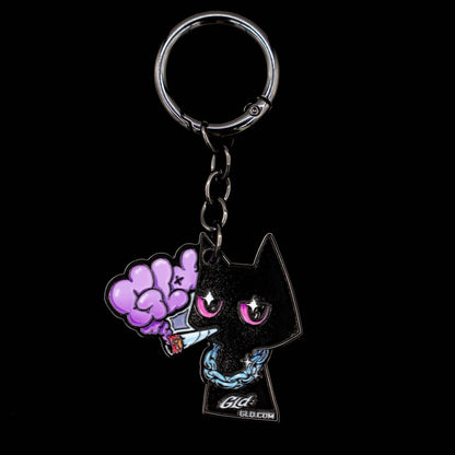 Box Chain + Smoking Cat Key Chain